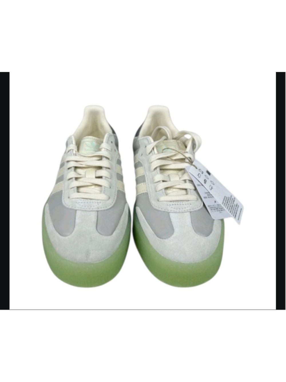 *RARE Adidas Samba Originals Sambae Grey Silver White Green Gum Shoes wmns.6.5 - Picture 7 of 7